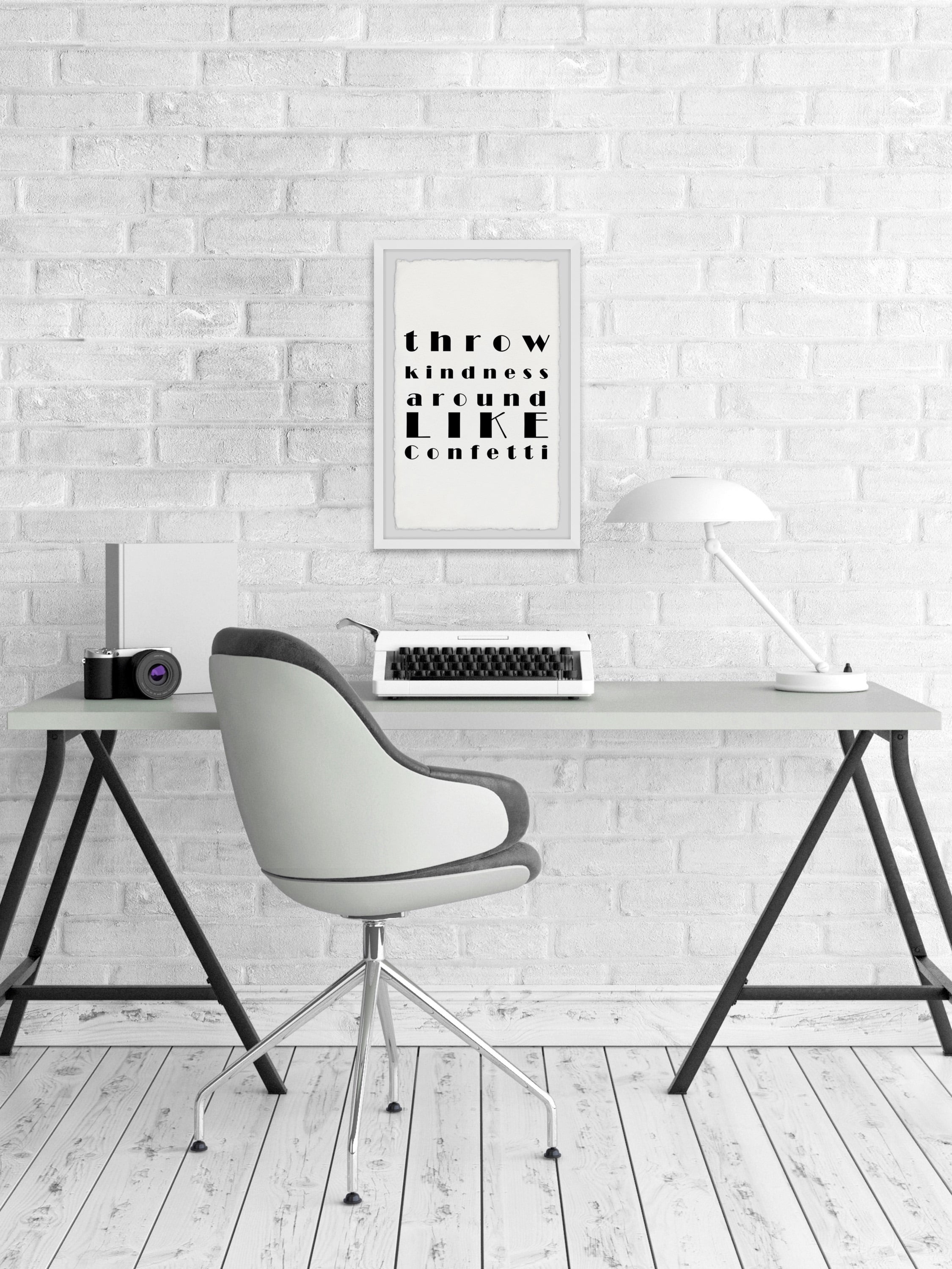 Marmont Hill Throw Kindness Around Ii Framed Wall Art, 20.00" x 1.50"