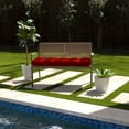 thumbnail image 3 of Sorra Home  Indoor/Outdoor Tufted Bench Cushion 37 x 17 x 2 - Crimson, 3 of 4
