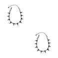 thumbnail image 1 of Minnieouse Gargantilla con remaches Punk Goth hecha a mano, collar de remache de punta, collar de perlas de roca negro 2Conjunto, 1 of 6