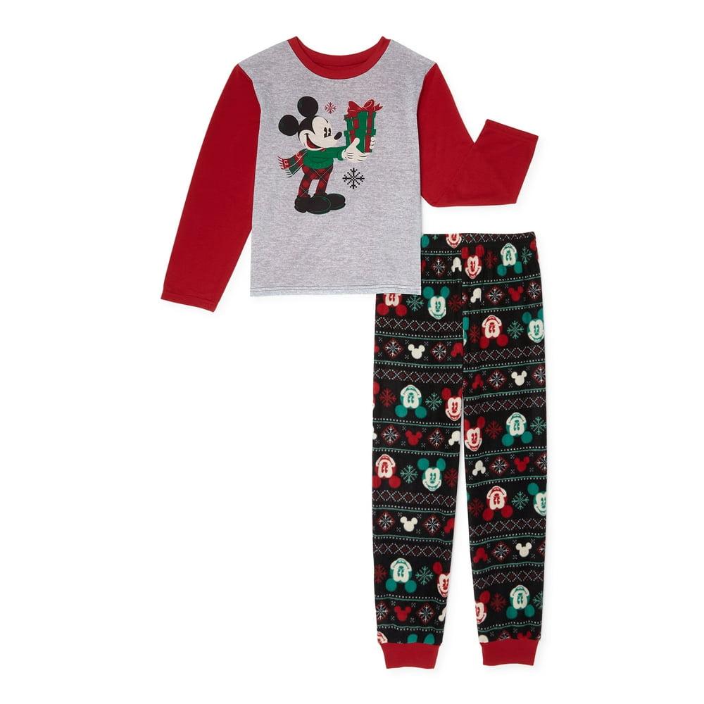 Disney Matching Family Christmas Pajamas Boy's Mickey 2Piece Pajama