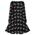 thumbnail image 5 of Flamingo Flock Long Sleeve Dresses For Women Vintage Elegant Party Dress Oversized V-neck Dress S-8XL, 5 of 7