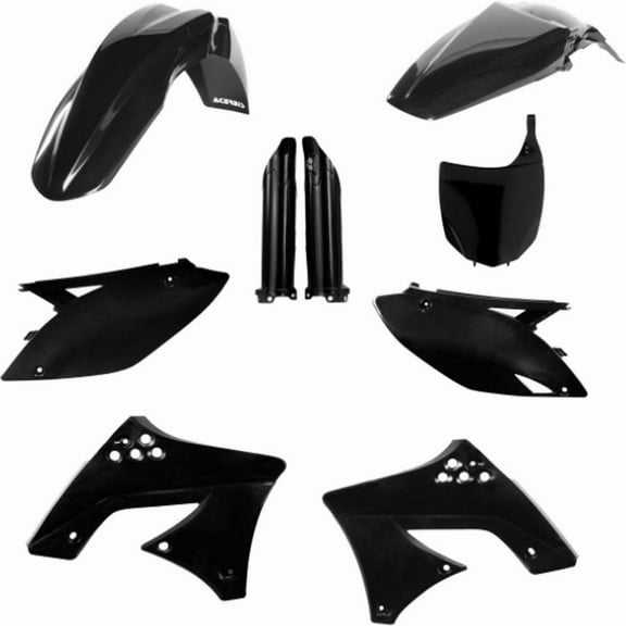Acerbis Full Plastic Kit Black - Fits: Kawasaki KX250F 2009-2012