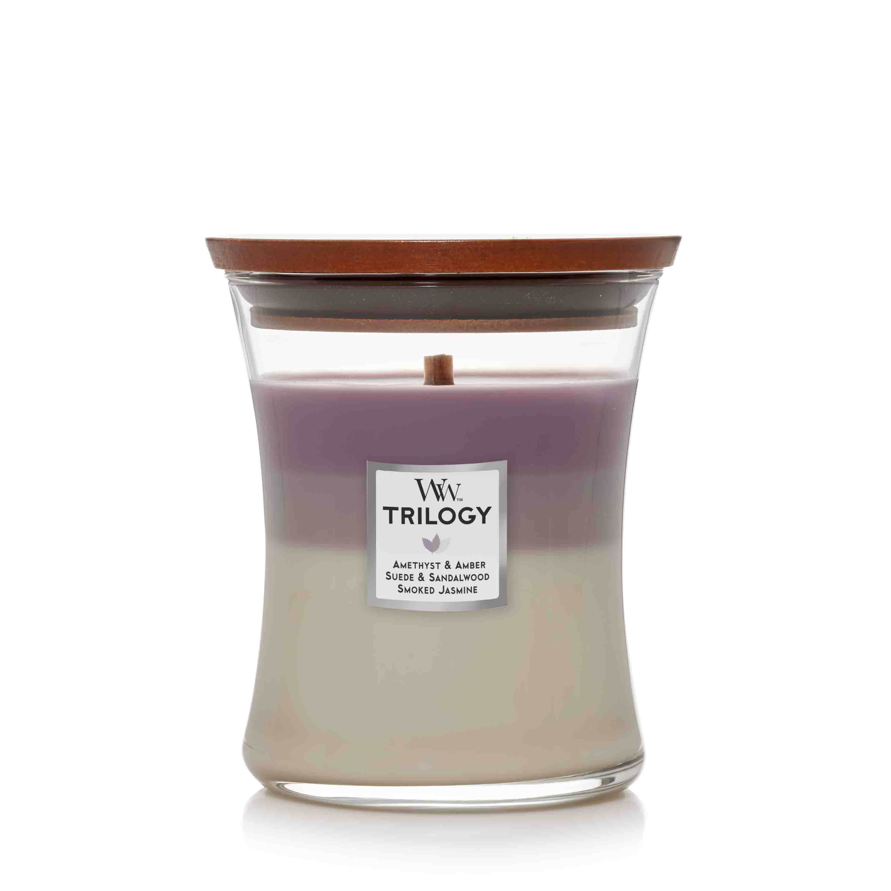 WoodWick Trilogy Amethyst Sky Medium Hourglass Candle