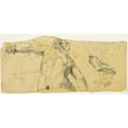 thumbnail image 3 of Eugène Delacroix 14x9 Black Modern Framed Museum Art Print Titled - Allegory of Love; Infidelity, 3 of 5