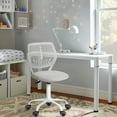 thumbnail image 2 of Homy Casa Kids Desk Chair, Adjustable Armless Swivel Study Chair with Wheels, Light Gray, 2 of 10