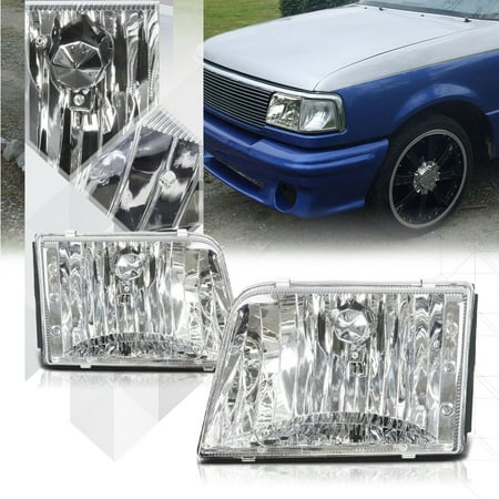 Chrome Housing Crystal Clear Lens Headlight For 93 97 Ford Ranger Chrome Housing Crystal Clear Lens Headlight For 93 97 Ford Ranger Pickup Truck 94 95 96