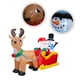 thumbnail image 4 of Inflable Navideño Trineo Con Santa Tirado Por Reno Importadora La Merced Poliéster PU Alta Resistencia Iluminación Led, 4 of 7