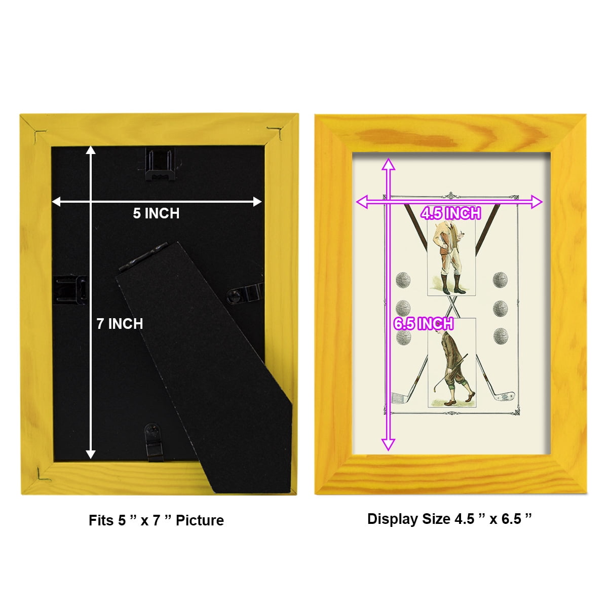 Golfers: H. Hutchinson & John Ball -Framed Print w/glass-Sunflower Yellow