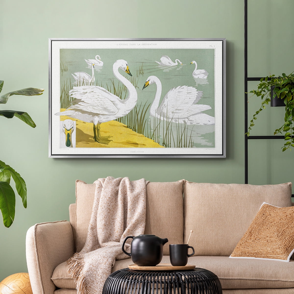 Vintage Landscape-CXX By Wexford Home Framed in Silver Wood Gallery Wrapped Canvas 25 in. x 37 in.