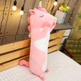 thumbnail image 3 of Juguetes de peluche de animales de dibujos animados para niños, almohada larga suave para dormir, regalo de cumpleaños, dinosaurio, unicornio, gato, 70-120CM, 1 pieza, 3 of 5