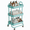 Blue, variant on Fenbeli 3-Tier Metal Rolling Utility Cart with Wheels, White, 18"L x 13.4"W x 31"H