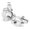 Silver-22mm-M8, variant on Suitable for Pair 7/8" Inch 22mm 25mm Handlebar 10mm 8mm Thread Motorcycle Mirror Mount Clamp Rear View Mirror Holder Adapter Silver Black