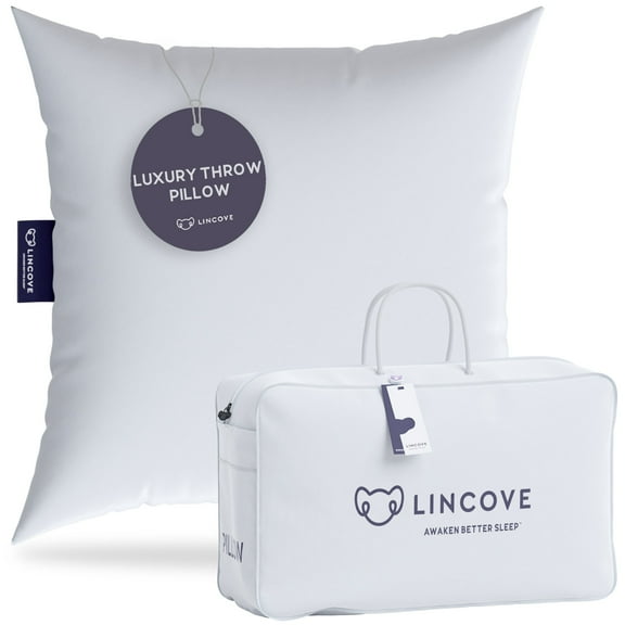 Lincove Throw Pillow Insert - Canadian-Made, 100% Cotton, Down-Alternative, Hypoallergenic - Decor Pillow, 12"x12"