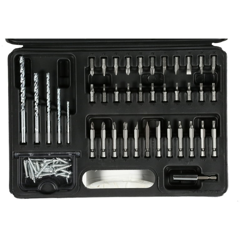 BLACK+DECKER 109-Piece Basic Project Set with Drill Bits, Nut
