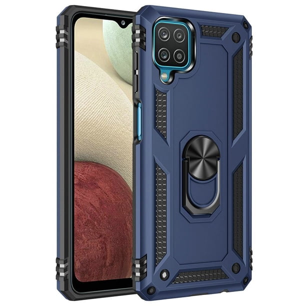 Funda de anillo de Metal A prueba de golpes para Samsung Galaxy A12, M12, F12, Nacho, soporte magnético para coche, Funda de teléfono para un 12 QYM unisex
