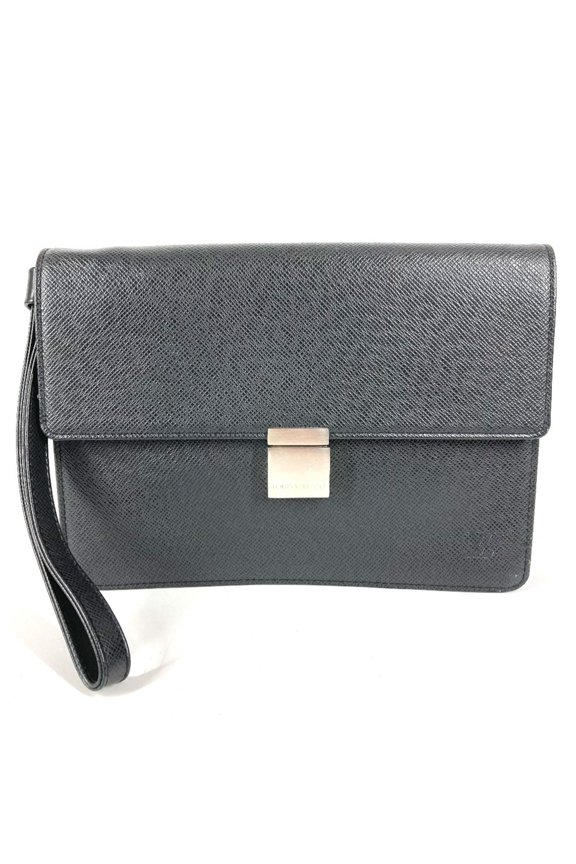 Pre-Owned LOUIS VUITTON M30782 Taiga Selenga Bag Strap Flap Handbag Pouch Clutch Second Leather...