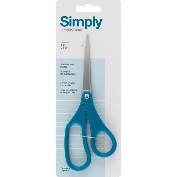 Tijeras Fiskars de 8 pulgadas para oficina, acero inoxidable, color azul