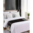 thumbnail image 4 of Vintage Black Christmas Bed Runner for King Size Bed, Xmas Bear Tree Snowflake Bedspread Protector Slipcover Bed Scarf for Foot Bed Runners & Scarves for Bedroom Hotel Wedding Room 102x20 Inches, 4 of 6