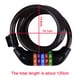 thumbnail image 5 of Candado para bicicleta, cable para candados para bicicleta Candado de cable para bicicleta con combinación reiniciable segura en espiral de 1,2 m con soporte de montaje, 14,1 cm de diámetro Zhivalor 222536-2, 5 of 8