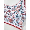thumbnail image 6 of SHEWIN Women's Bikini Sets Floral Print Whip Stitch 2 Piece Swimsuits High Waisted Scoop Bathing Suits, 6 of 10