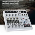 thumbnail image 3 of Yeacher AM-6R 8-Channel Digital Audio Mixer Mixing Console Built-in 48V Phantom Power Support Powered by 5V Power Bank with Power Adapter USB Cables for Recording DJ Network Live Broadcast Karaoke, 3 of 7