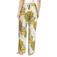 thumbnail image 3 of Picia Cartoon Honey Pot Bee Sunflower Womens Soft Woven Cotton Elastic Waistband Sleep Pajama Pant Lounge Sleep Pant With Pockets And Drawstring-Small, 3 of 9