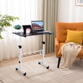 thumbnail image 2 of Moblie Standing Desk, Height Adjustable Sit Stand Table, Rolling Table Standing Desk Computer Workstations Pottable for Home Office, Black, 2 of 7