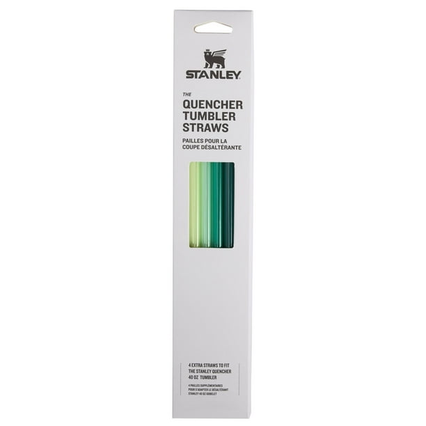 Pajitas reutilizables Stanley, paquete de 4 unidades, color verde