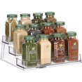 thumbnail image 2 of 3-Tier Spice Rack Kitchen Pantry Step Shelf Cabinet Organizer, Clear, 2 of 6