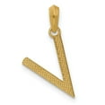 thumbnail image 6 of Diamond2Deal 14K Yellow Gold Fancy Letter V Pendant for Women, 6 of 6