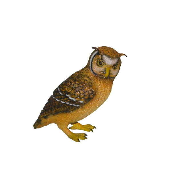 Owl Standing Bronze Statue - Size: 13&quot;L x 7&quot;W x 11&quot;H.