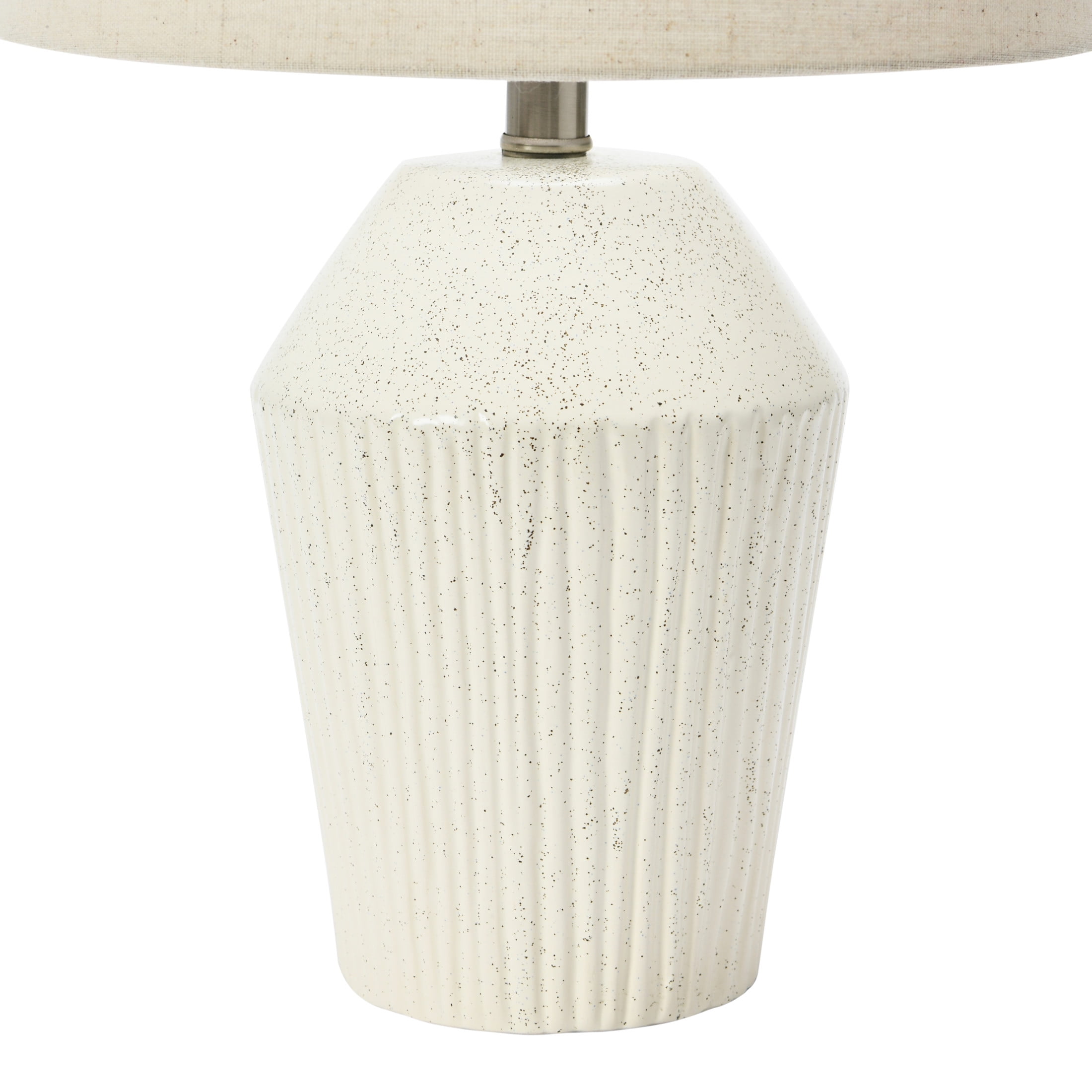 Creative Co-Op 13" Round Stoneware Desk Lamp