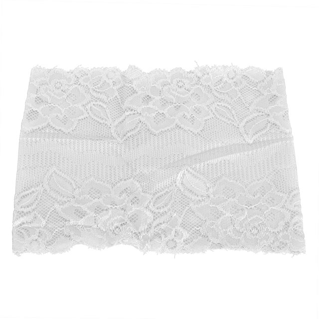 Cómodo y transpirable sombrero con parte inferior de encaje musulmán pañuelo para la cabeza decoración suministros religiosos (blanco)