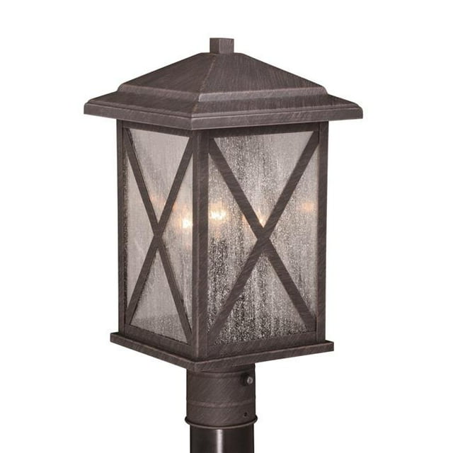 Vaxcel International T0481 Luminaire de Poteau Extérieur Maxwell de 9 Po en Fer Rouillé