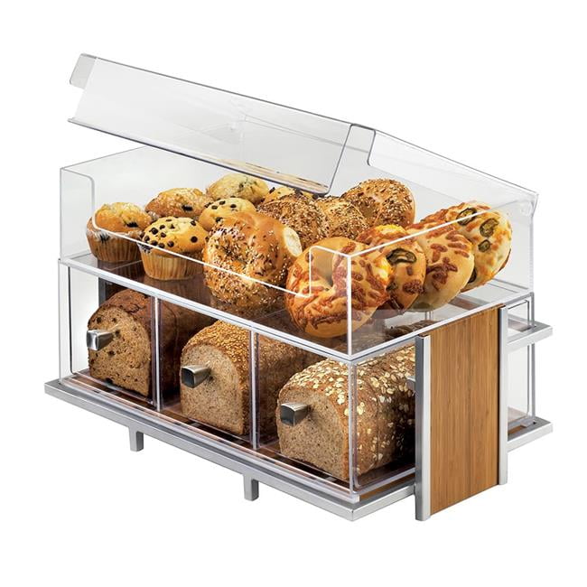 Eco Modern 3 Drawer Acrylic Bread Box for Merchandiser & Bin 19 x 13
