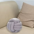 thumbnail image 4 of Cojines de asiento,Bola de nudo de felpa tejida a ,Almohada redonda anudada de felpa hecha a mano,Cojines de ventana tejidos Sala de estar ligera, Boda Gris, 4 of 5