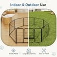 thumbnail image 6 of edx Dog Playpen, 8 Panels 40" Foldable Heavy Duty Metal Pet Fence Dog Crates with Doors Indoor Outdoor, 6 of 9