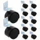thumbnail image 3 of 12 ruedas giratorias en forma de L, de repuesto para muebles (con freno), 3 of 6