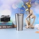 thumbnail image 4 of Yuarrent Frasco de vacío de acero inoxidable, paja desmontable antideslizante, 500ml, reutilizable, lavable, para leche, café, agua, taza, suministros Cocina y Comedor Plata Yuarrent HA073675-02B, 4 of 6