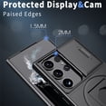 thumbnail image 6 of JTCASES for Samsung Galaxy S23 Plus 5G Phone Mag-Safe Kickstand Case with Slide Camera Cover, Shockproof Military Heavy Duty Anti-Drop Full Protection 360 Rotating Stand Magnetic Case, Black, 6 of 7