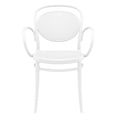 thumbnail image 3 of Compamia ISP258-WHI 17.3 in. Marcel XL Resin Outdoor Arm Chair, White, 3 of 5