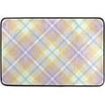 thumbnail image 5 of Coolnut Shower Curtain and Rug Set, Easter Colors Tartan Plaid Polyester Waterproof Bath Curtain and Mat for Bathroom with Hooks, 72" x 72", 5 of 6