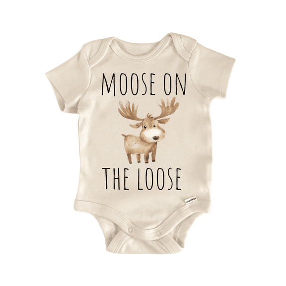 Moose Loose Newborn Baby Bodysuit