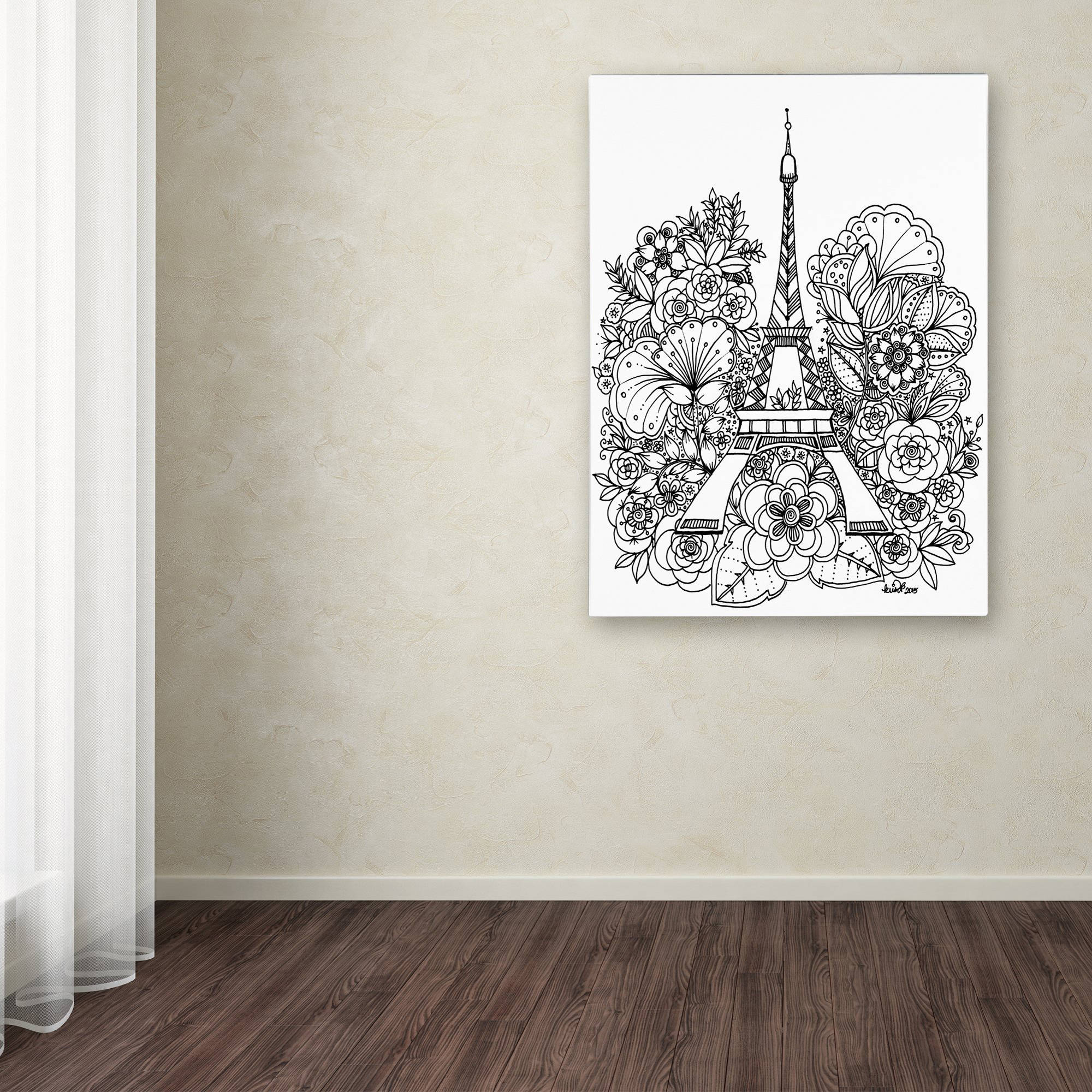 KCDoodleArt 'Paris' 14 x 19 Canvas Art