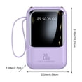 thumbnail image 4 of Bdday Large Screen Digital Display Portable Power Bank 5000mAh With Integrated Charging Cable And Convenient Lanyard Attachment, 4 of 9