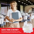 thumbnail image 4 of 780 Piece Clear Plastic Dinnerware Set, Service for 120 Guests, Heavy Duty Every Day Use Plastic Plates, Cups, and Utensils, Disposable Dinnerware Set for Weddings, Graduations, and Birthday Parties, 4 of 8