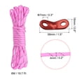 thumbnail image 2 of Unique Bargains 19.7FT 4mm Reflective Camping Guyline Rope Light Pink 4Pack with Cord Adjusters 4Pack, 1 Set, 2 of 6