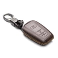 thumbnail image 2 of Vitodeco Genuine Leather Smart Key Fob Case Compatible with Toyota Rav4, Camry, Prius, Highlander, CH-R, Avalon, Toyota 86, Mirai (3 Buttons, Brown), 2 of 5