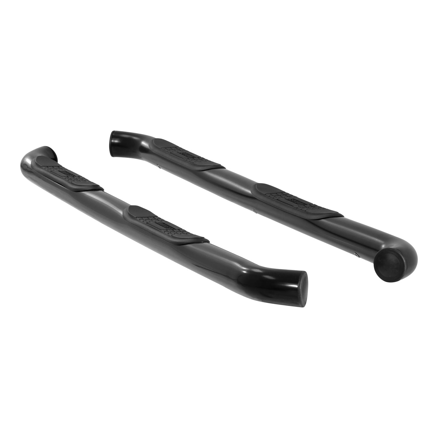 Aries 35700 Nerf Bar With Step Pads; 3 Inch Round Bent; Powder Coated