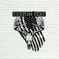 thumbnail image 4 of Craftnamesign Custom American Deer Head Metal Wall Art LED Light, Deer Head Skull Hunter Sign, 4 of 5